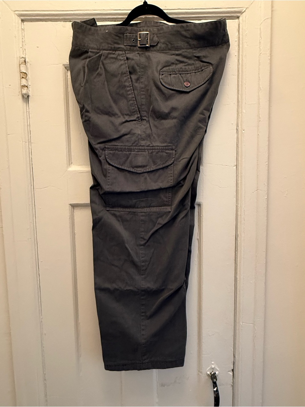 Men's Vintage Woolrich Cargo Pants in Charcoal Gray